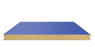 Стеновая сэндвич-панель (минеральная вата) 50 мм х 1190 мм (Волна)