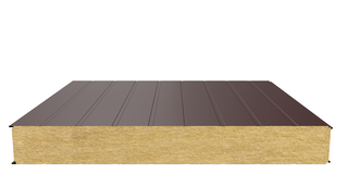 Стеновая сэндвич-панель (минеральная вата) 150 мм х 1000 мм (Накатка)